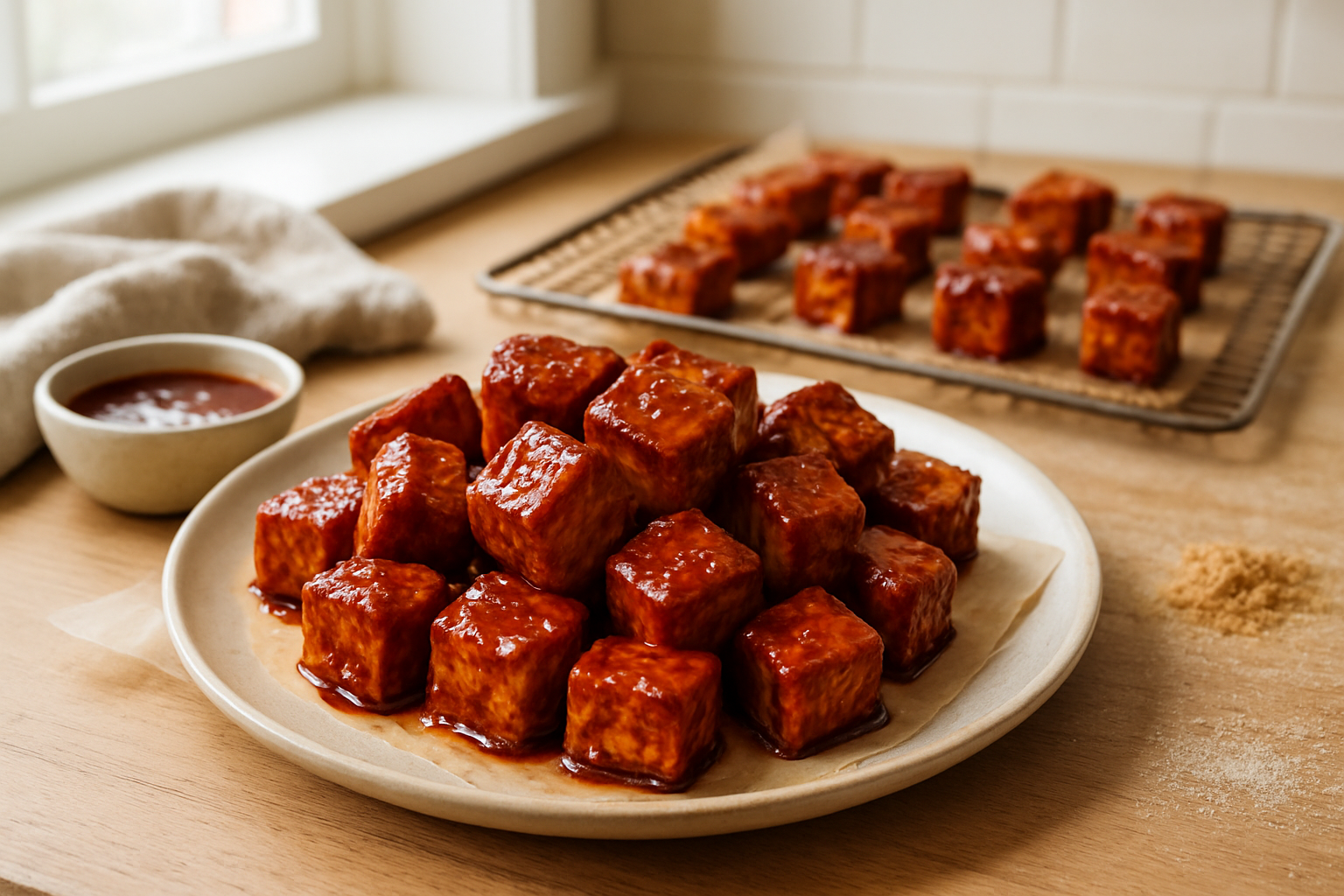 Easy Barbecue Tofu Recipe with Bold, Sticky Sauce