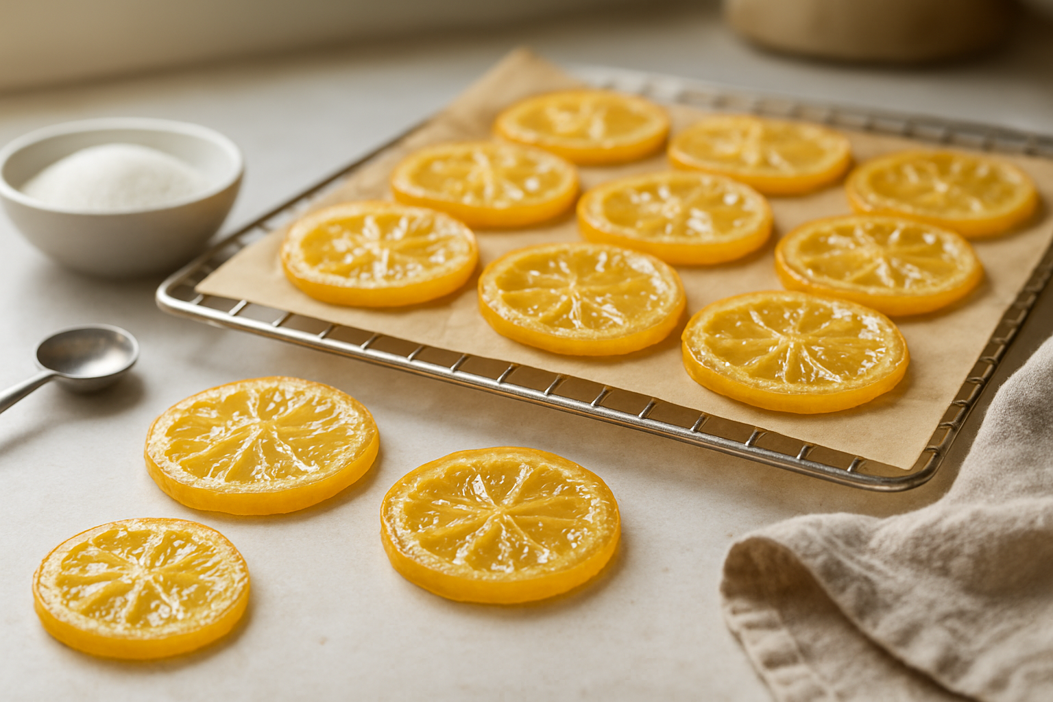 Perfectly Candied Lemon Slices Recipe for Garnishing Desserts