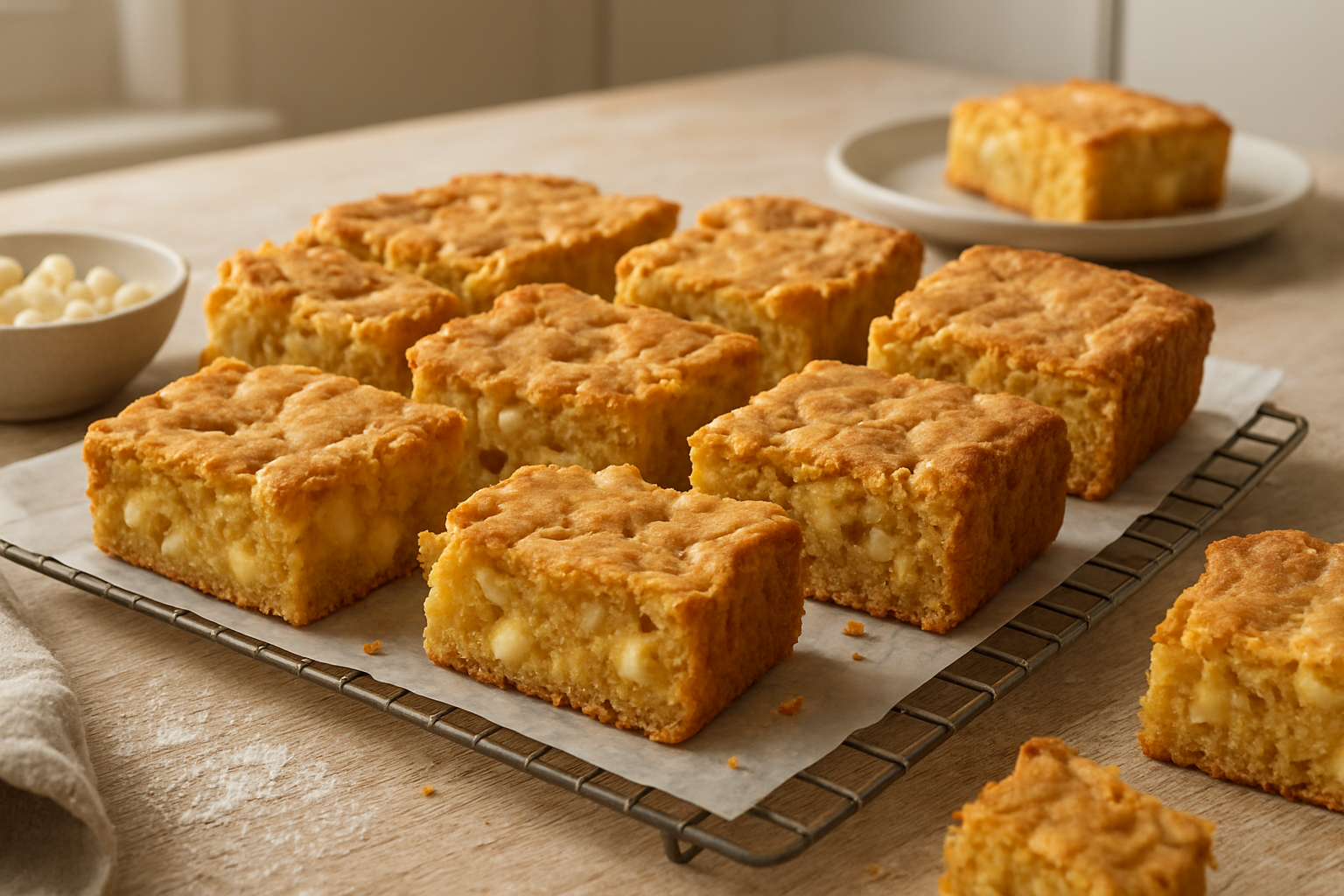 Chewy Lemon White Chocolate Blondies Recipe for Perfectly Soft Treats