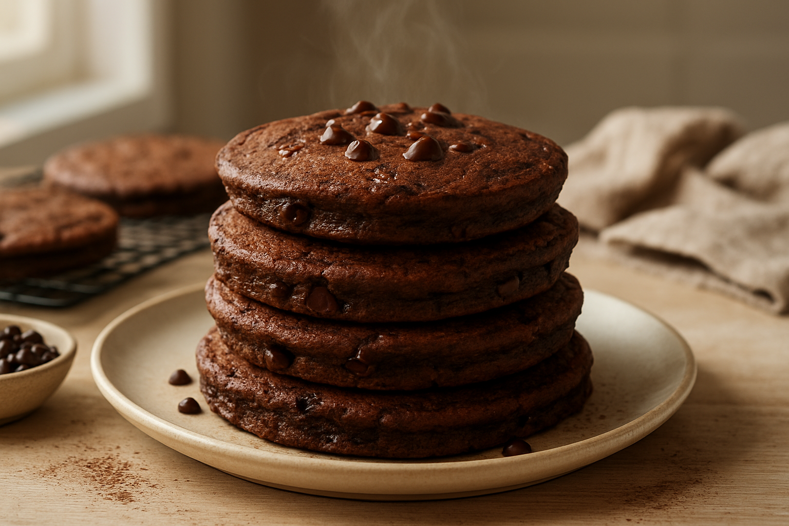 Decadent Double Chocolate Chip Pancakes Recipe for a Rich Breakfast