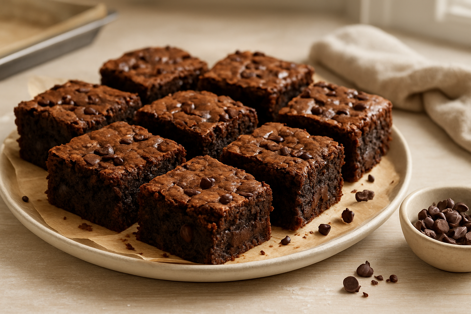 Chewy Eggless Chocolate Brownies Recipe for Fudgy Delight