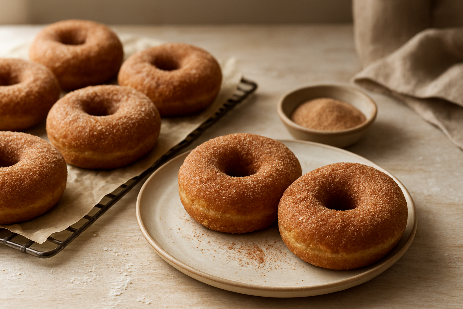 Soft Baked Maple Cinnamon Doughnuts Recipe for Cozy Breakfasts