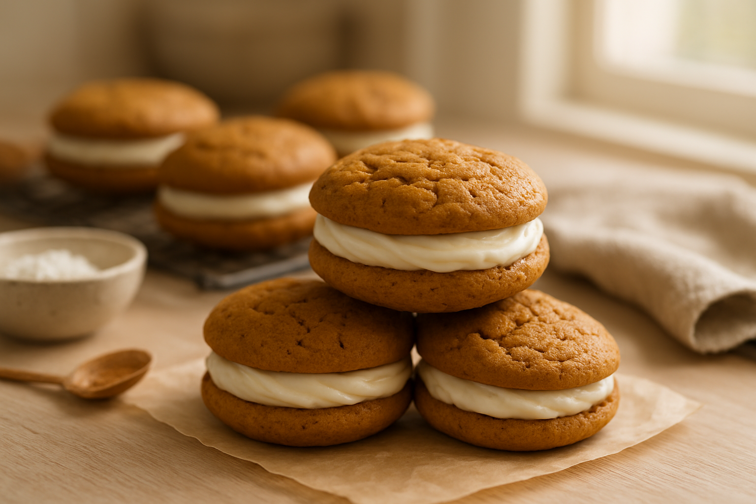 Classic Pumpkin Whoopie Pies Recipe with Cream Cheese Filling