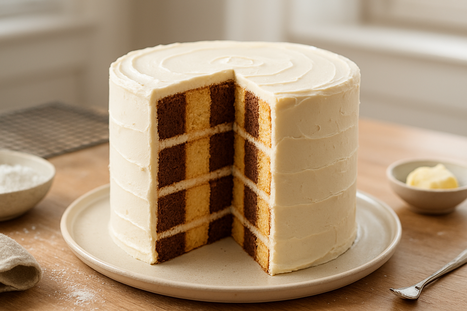 How to Make a Stunning Vertical Stripe Layer Cake at Home