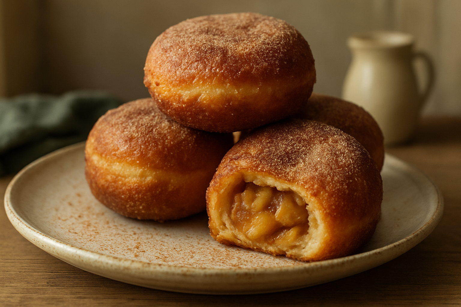 Apfel-Berliner: Saftige Hefeteig-Krapfen mit Zimt – Perfekt für den Herbst