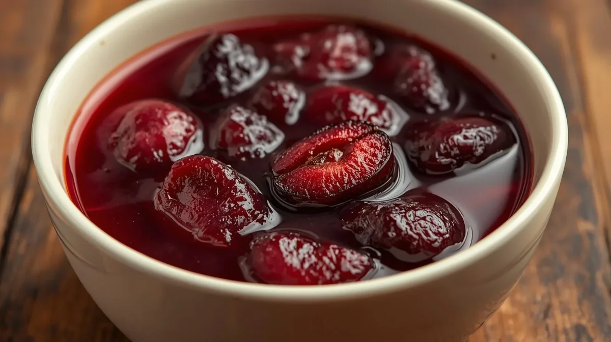 Apfel-Pflaumen-Grütze: fruchtiges Dessert mit Zimt