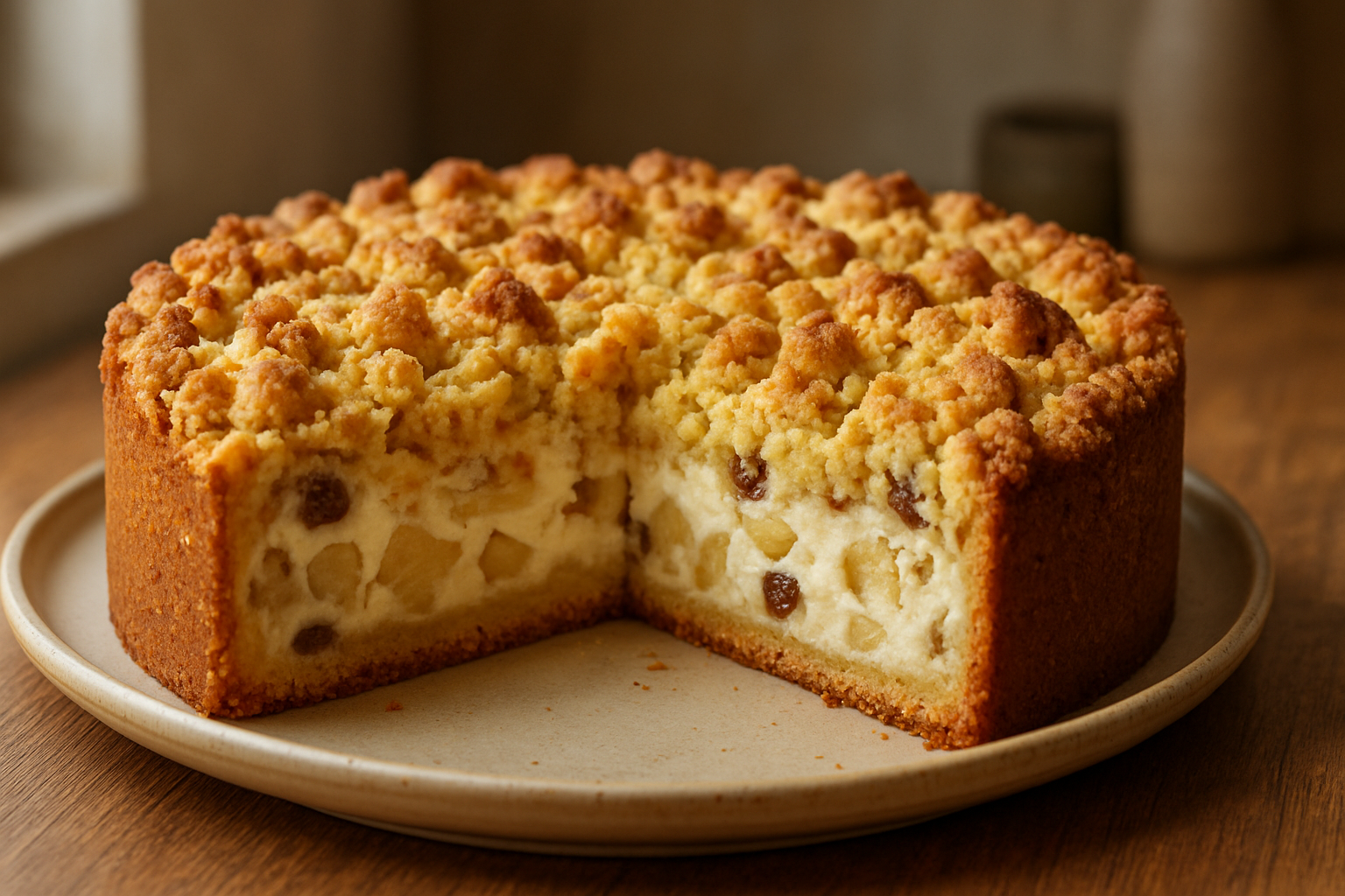 Apfel-Rosinen-Streuselkuchen – Herbstlicher Klassiker aus der deutschen Küche