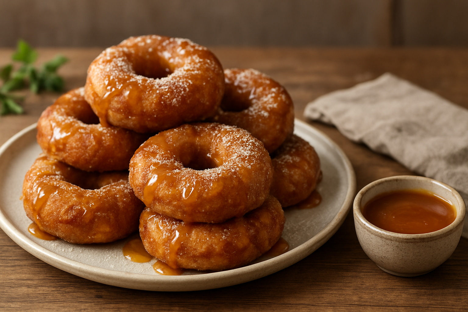 Apfeldonuts mit Zimt – Herbstliche Hefeteig-Donuts mit Cidre-Karamell