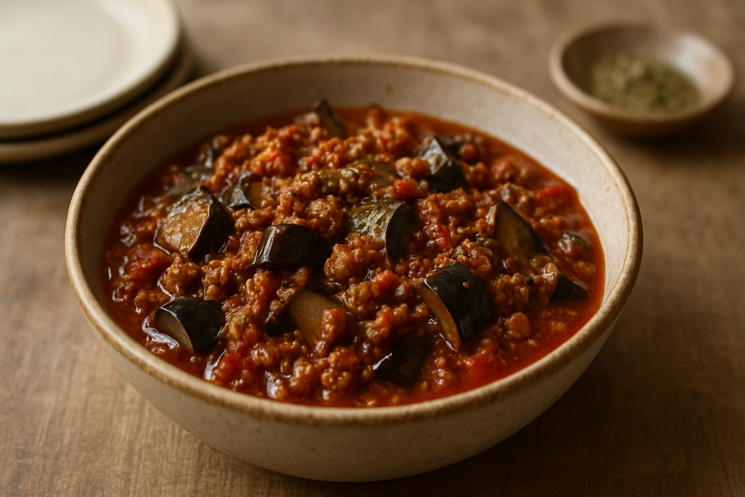 Auberginen-Chili mit Hackfleisch – Würziges Herbstgericht für den Alltag