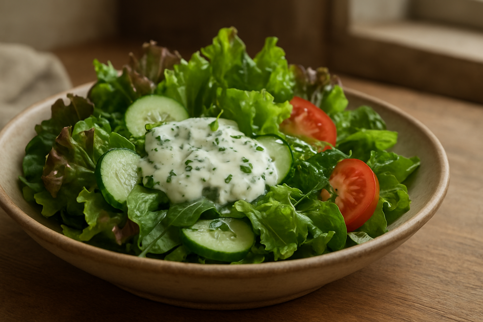 Blattsalat mit Joghurtsauce – Frischer Genuss für den Sommer