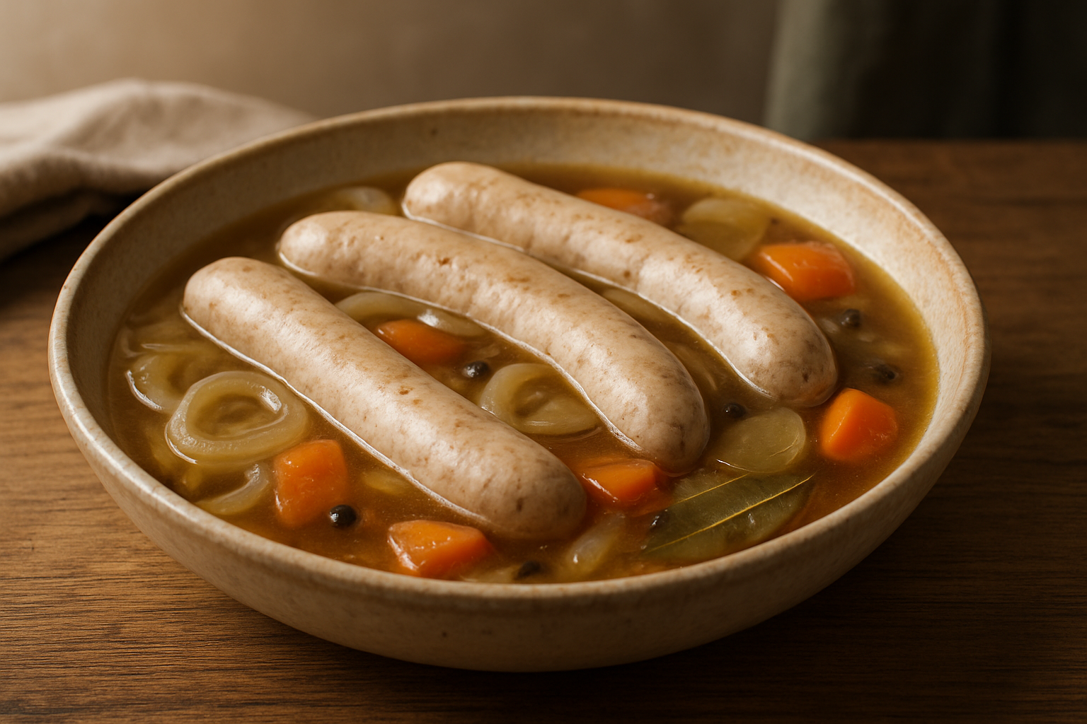 Blaue Zipfel – Fränkische Bratwurst im würzigen Essigsud zum Martinstag