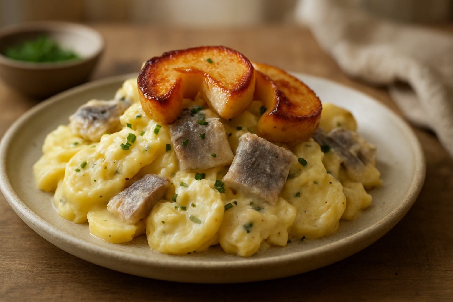 Bratapfel-Matjes-Kartoffelsalat – Herbstlicher Genuss aus Norddeutschland