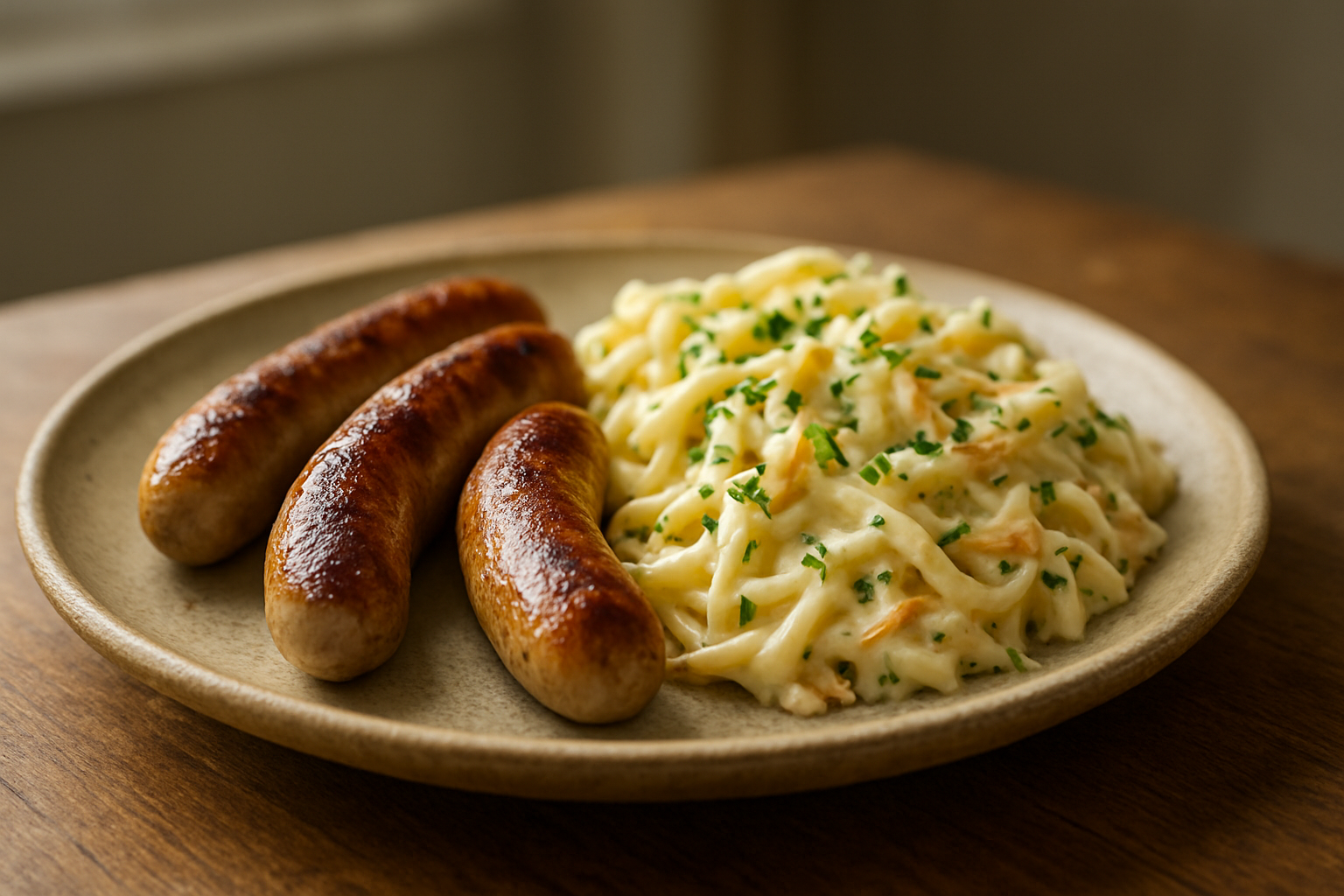 Bratwurst mit Nudelsalat – Herzhaftes Alltagsgericht für jede Jahreszeit