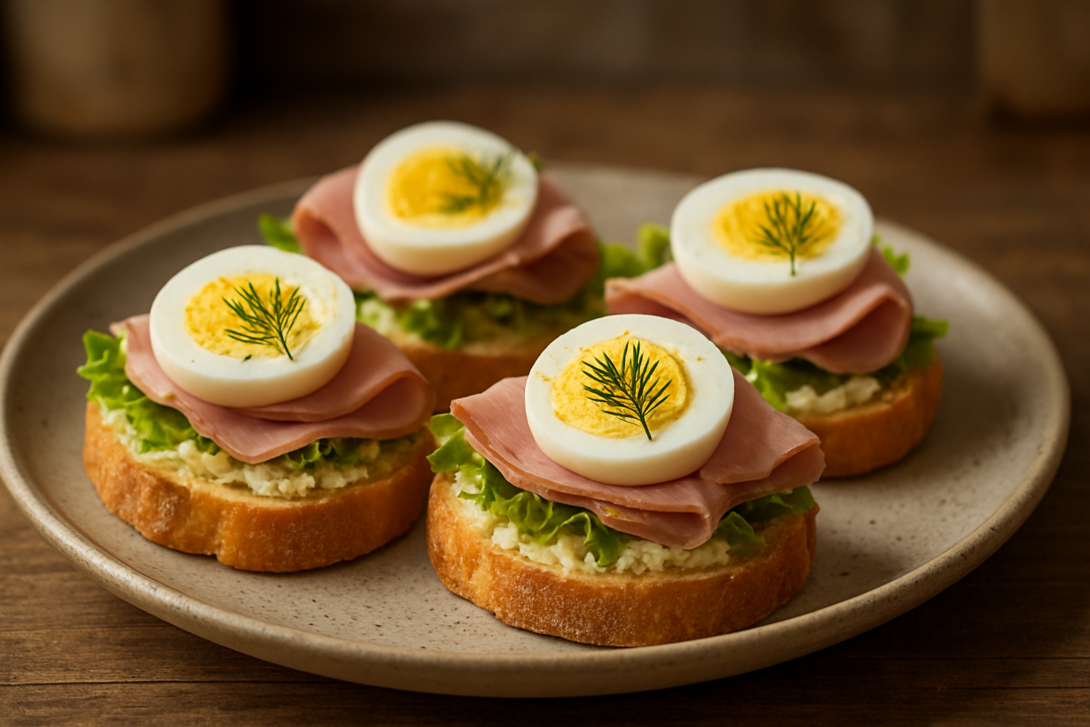 Ham and Egg Canapés: Perfect Starters for Casual Gatherings