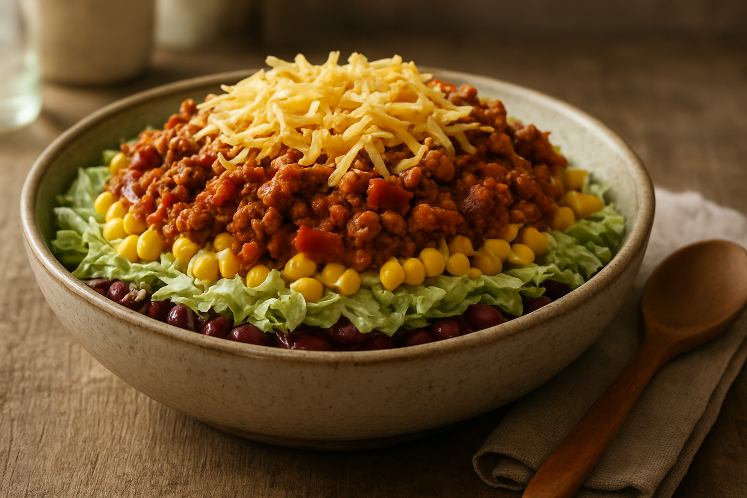 Chili-con-Carne-Schichtsalat: Würziges Highlight für den Sommer