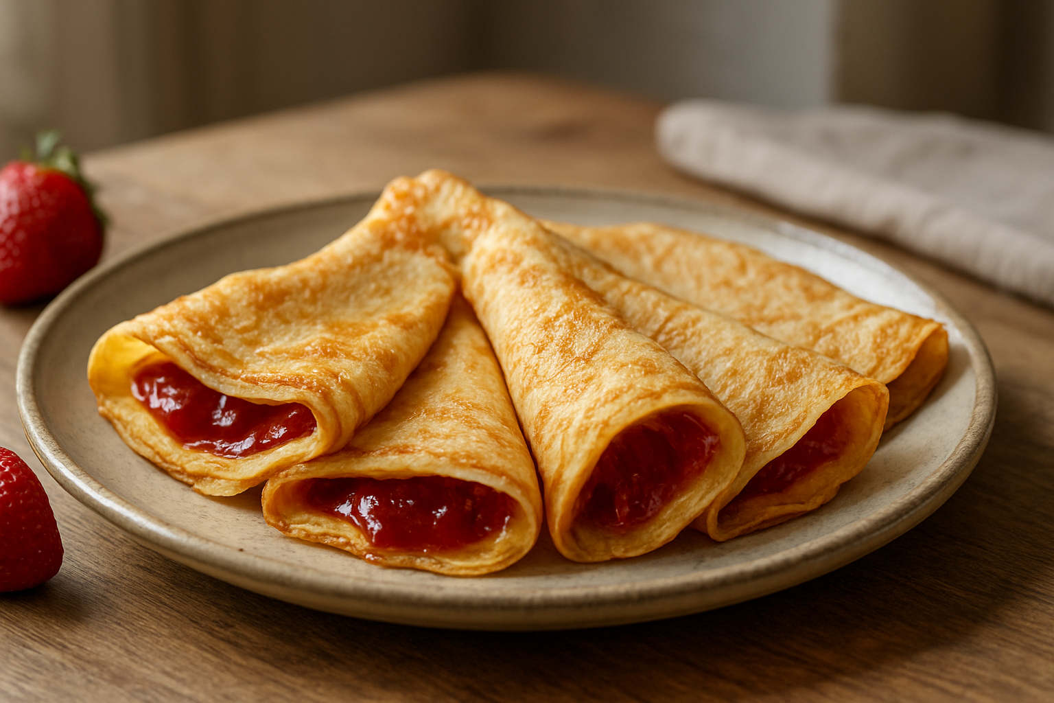 Crepes mit Erdbeermarmelade – sommerlicher Genuss für jeden Tag