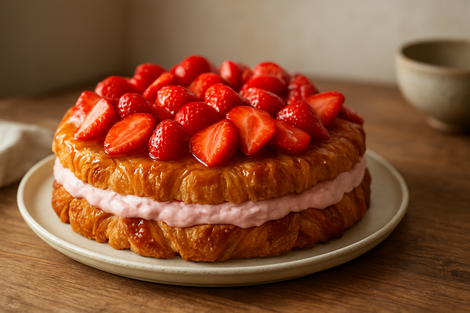 Croissant-Erdbeer-Torte: Fruchtiger Genuss für den Sommer