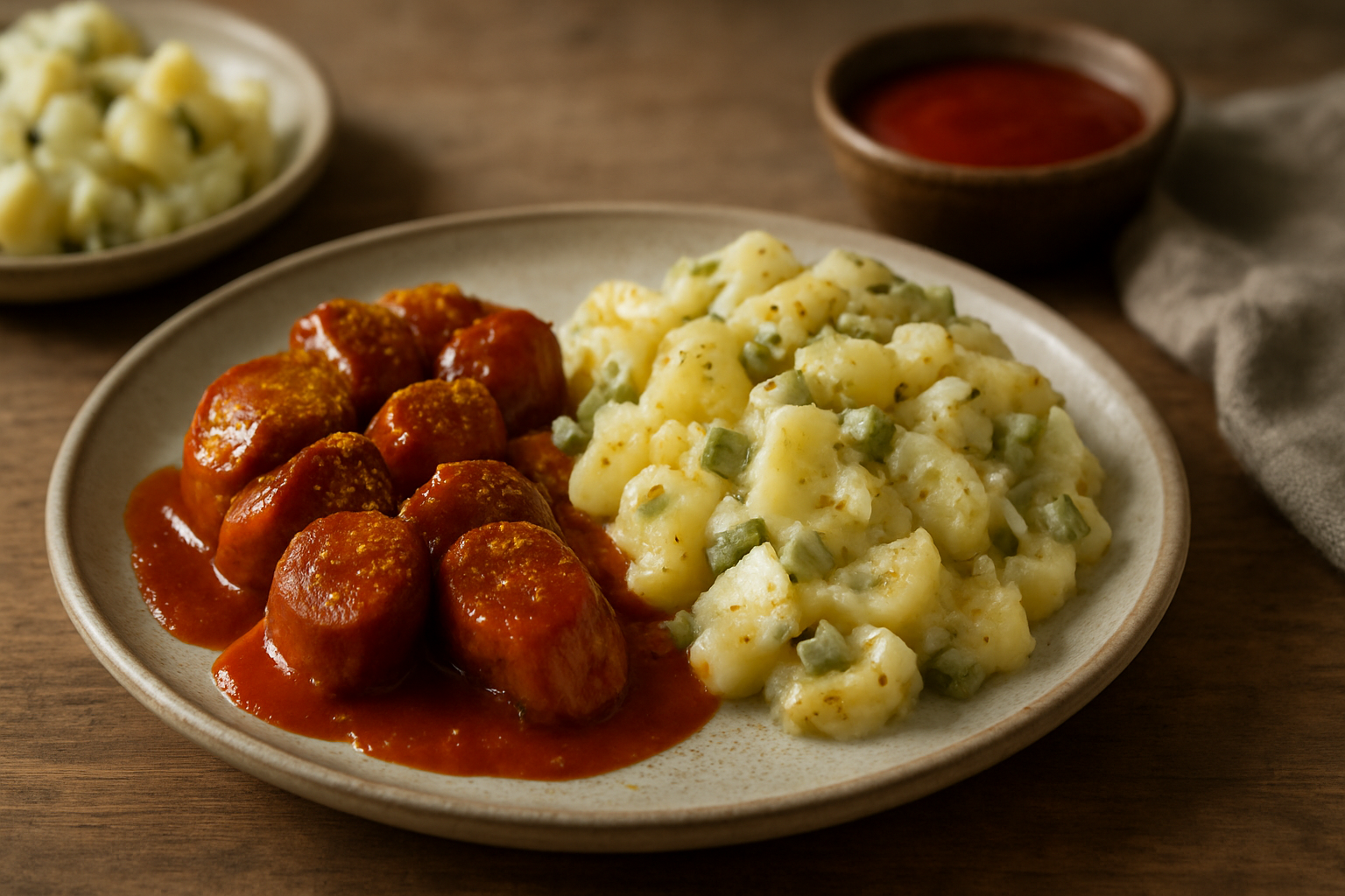 Currywurst mit Kartoffelsalat – Bayerischer Klassiker für den Alltag
