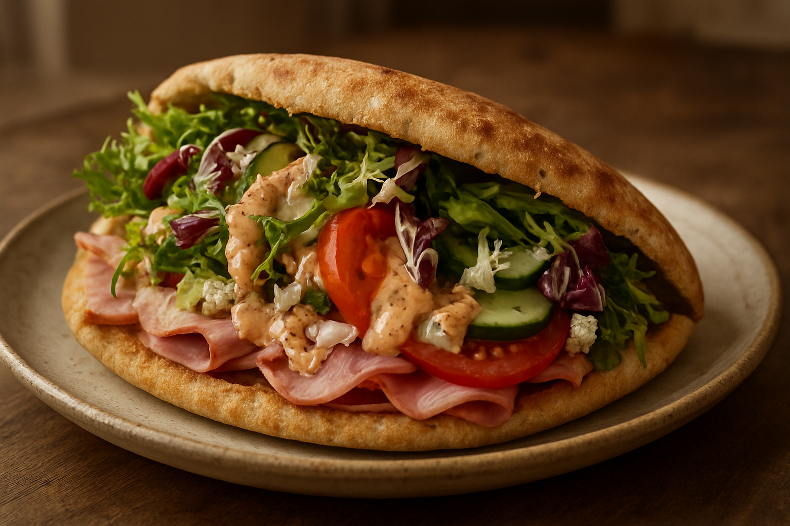 Ham Döner with Yoghurt Sauce – Quick Family Flatbread Recipe