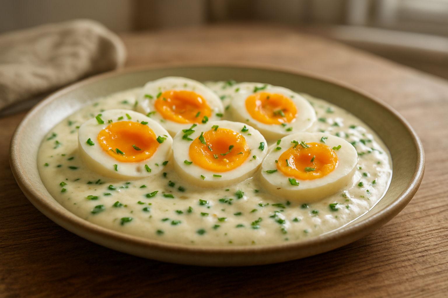 Eier in Schnittlauchsoße – klassisches Rezept für den Frühling
