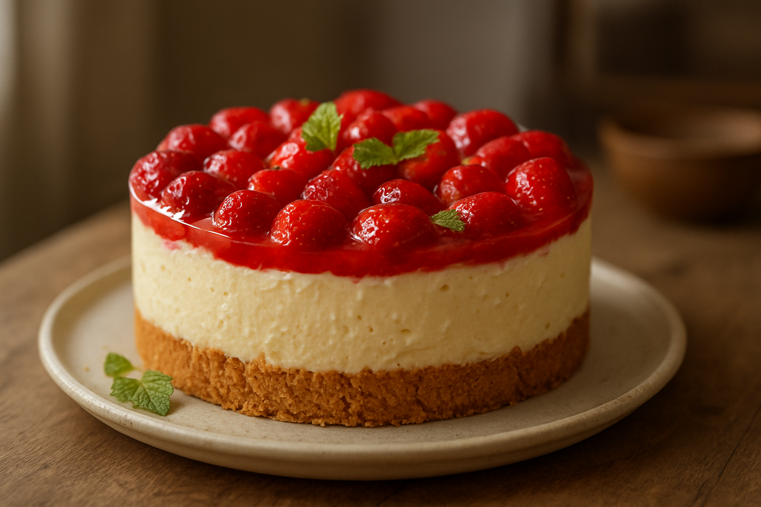 Eierlikör-Erdbeer-Torte mit Keksboden: cremig, fruchtig und ohne Backen