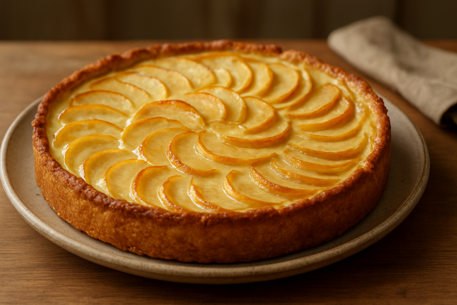 Elsässer Apfelkuchen mit Vanille-Sahneguss – Herbstklassiker aus dem Elsass