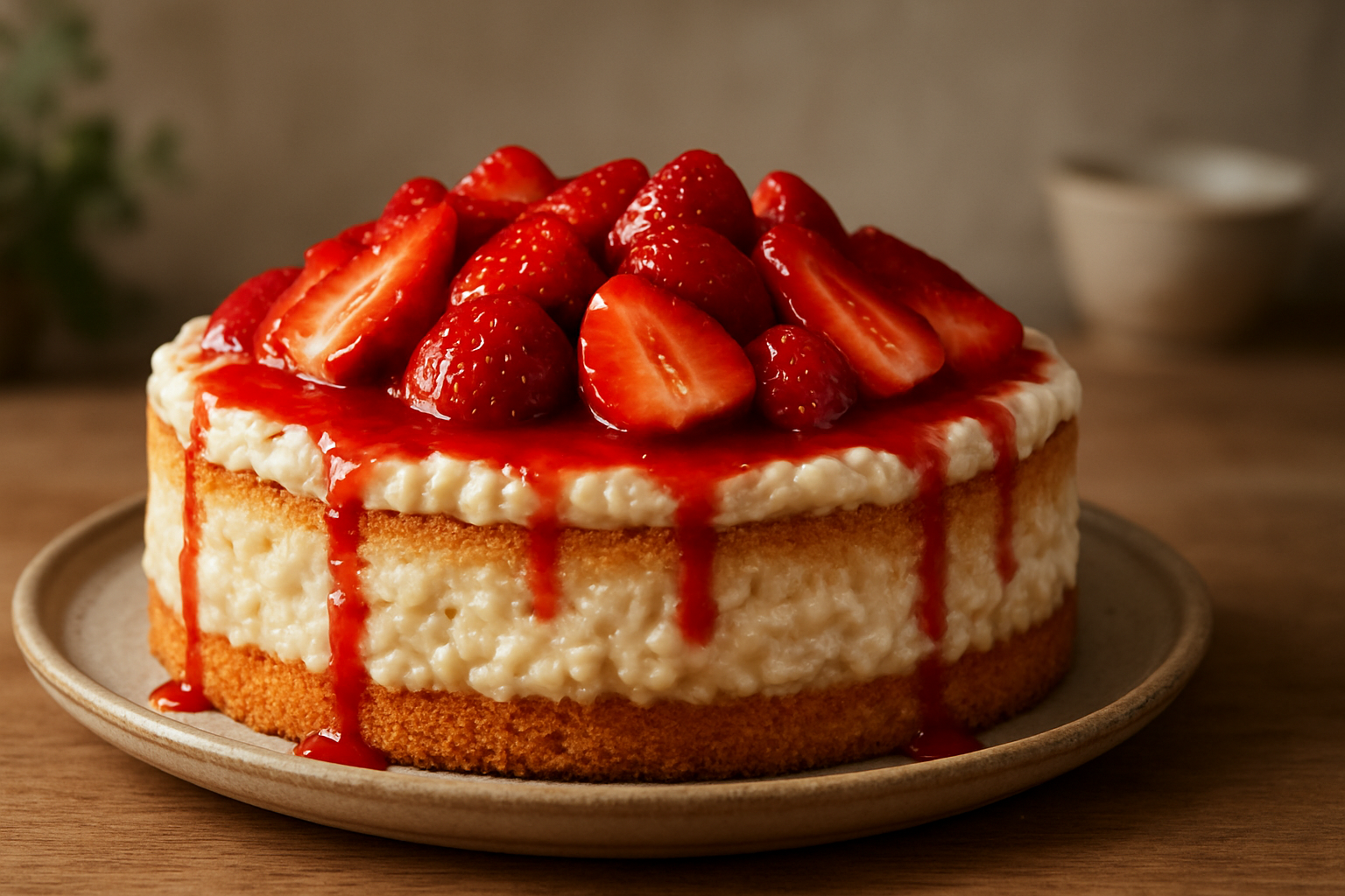 Erdbeer-Milchreis-Kuchen – Fruchtiges Sommerdessert für den Alltag