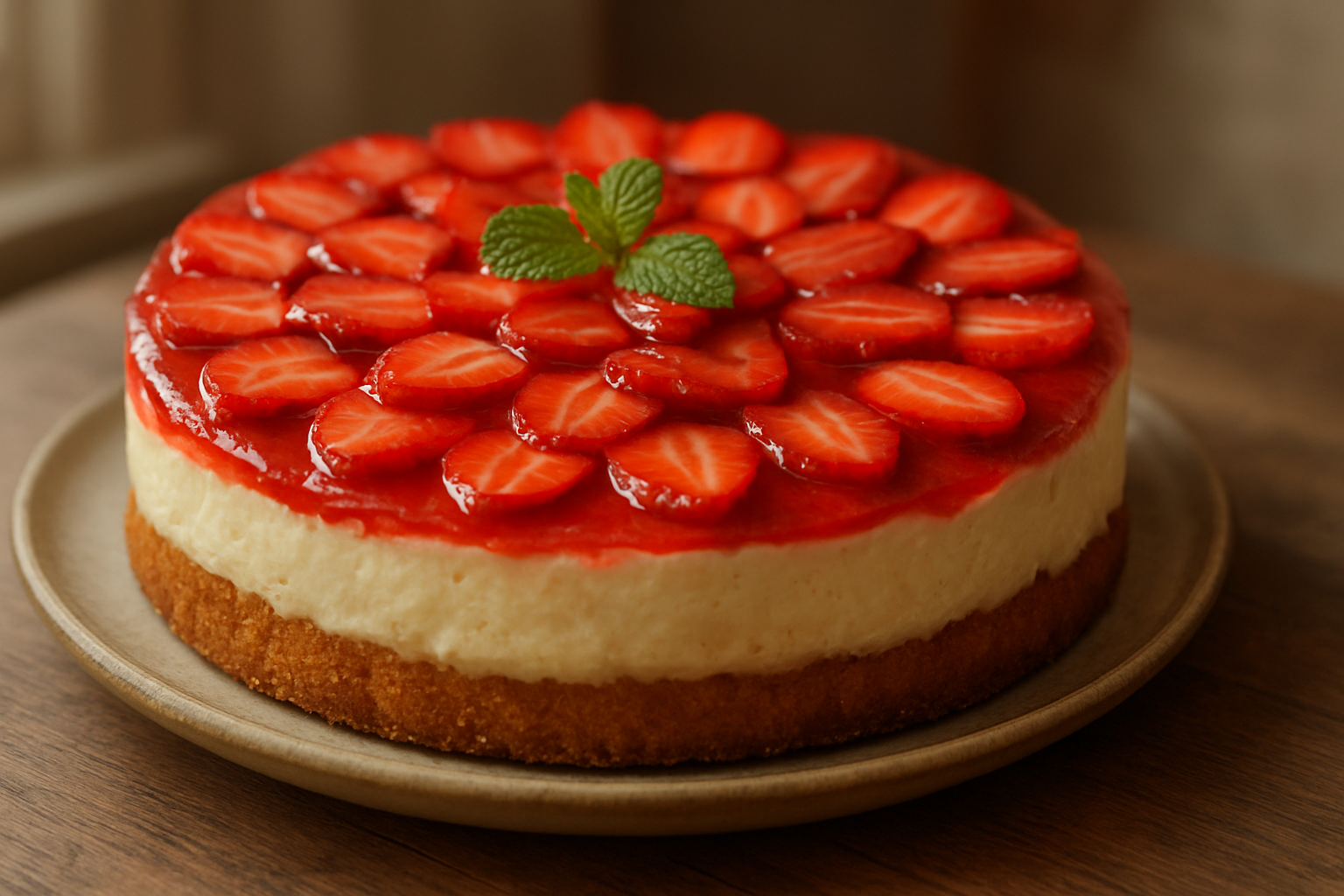 Erdbeer-Schmand-Torte: Fruchtiger Sommerklassiker mit frischem Tortenguss