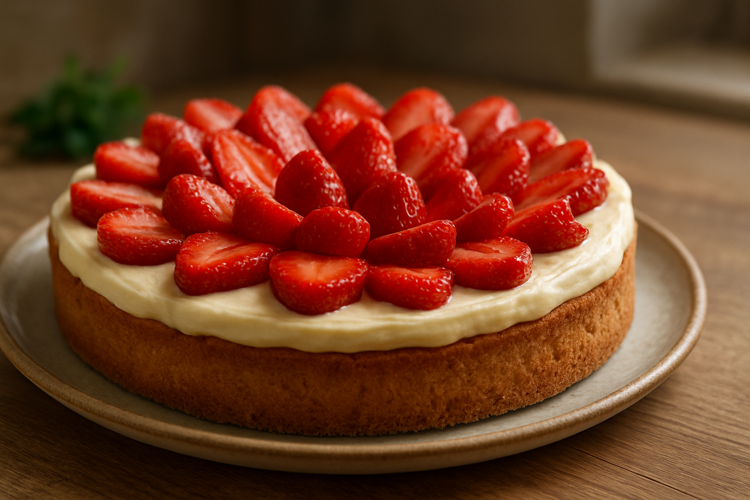 Erdbeerkuchen mit Vanillecreme – Perfekt für den Sommergenuss