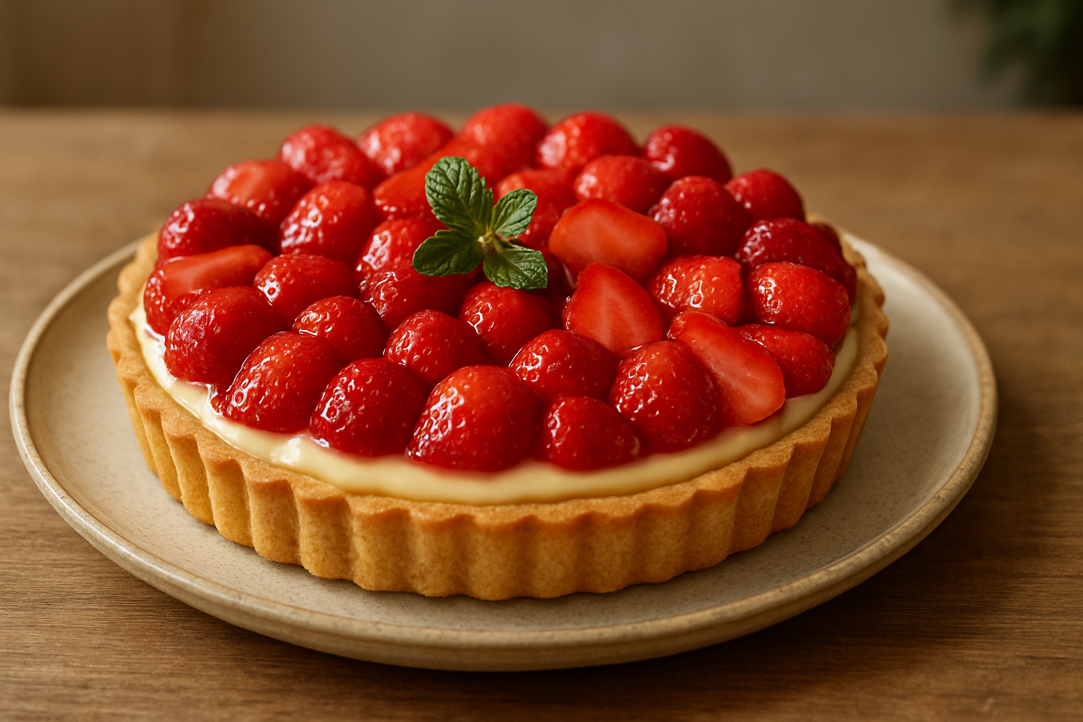 Erdbeerkuchen mit Vanillepudding – Perfektes Sommerdessert für den Alltag