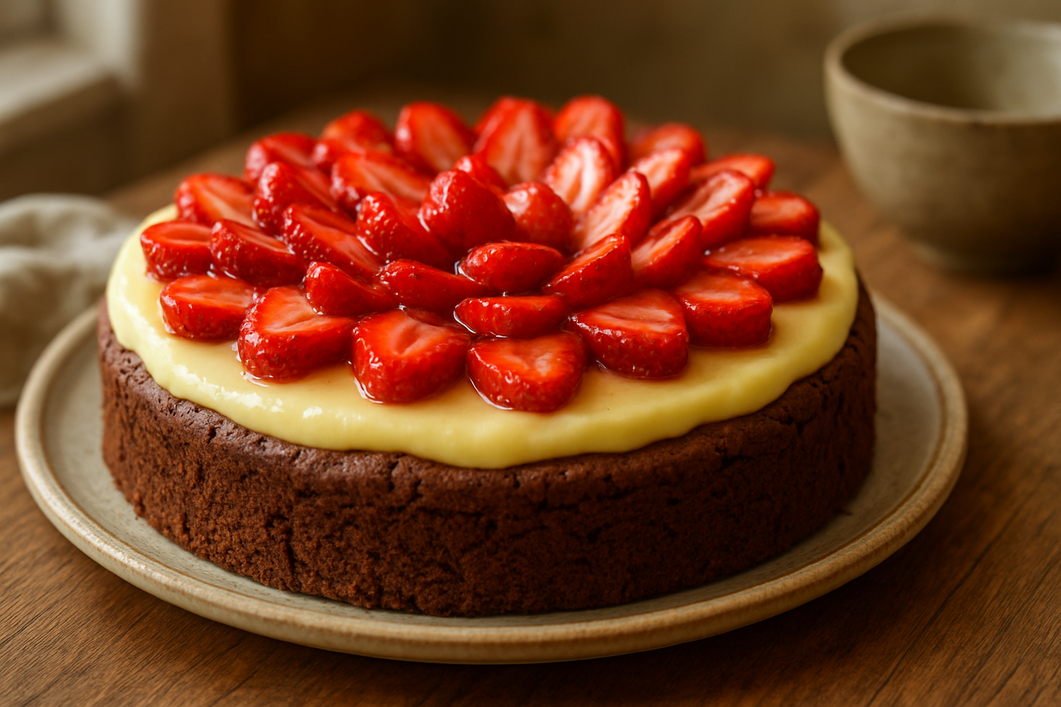 Erdbeertorte mit Pudding – Klassiker für den Sommer-Kaffeetisch