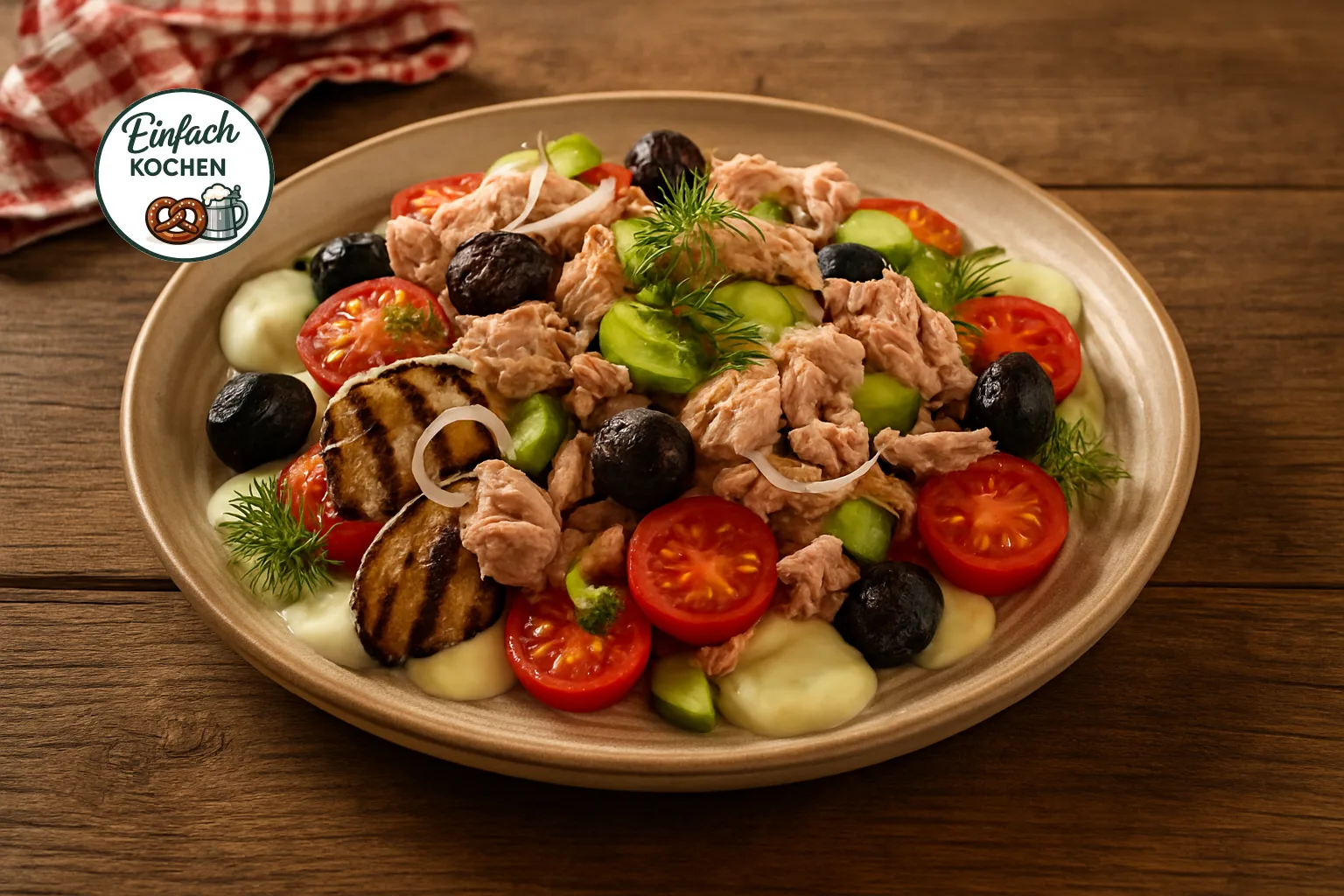 Frischer Thunfischsalat mit Aioli und mediterranen Aromen