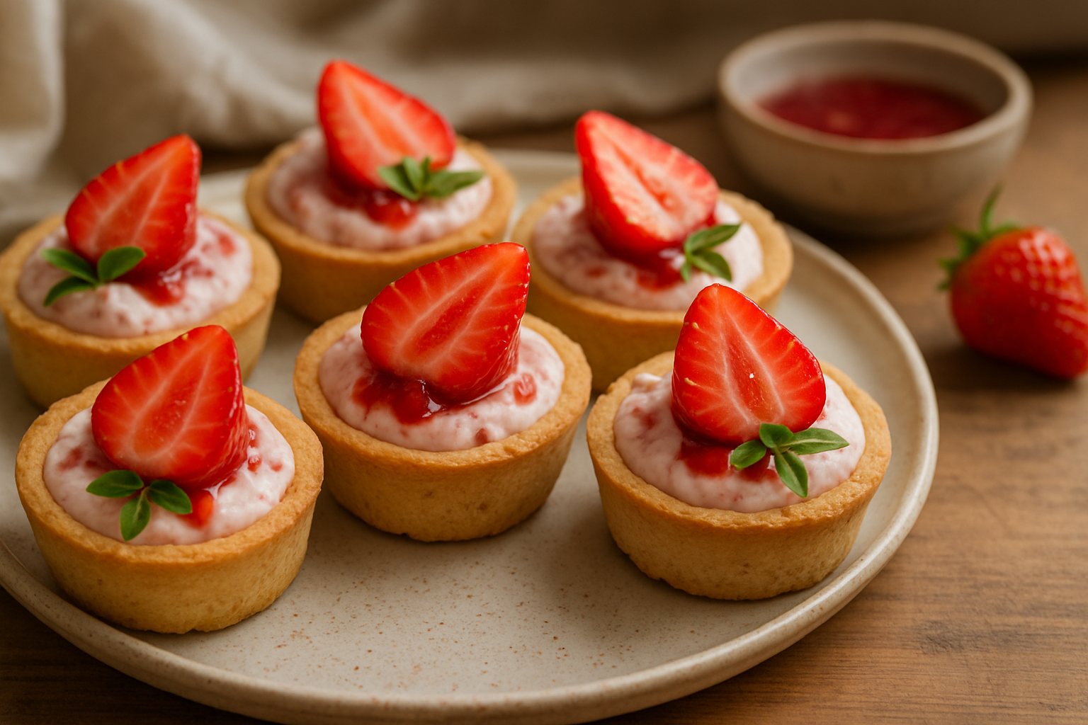 Fruchtige Erdbeer-Quark-Törtchen – Sommerliches Dessertklassiker