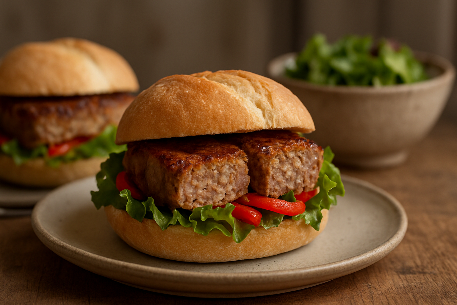 Hearty Meatloaf Baps with Fresh Red Pepper – Perfect Everyday Main Course