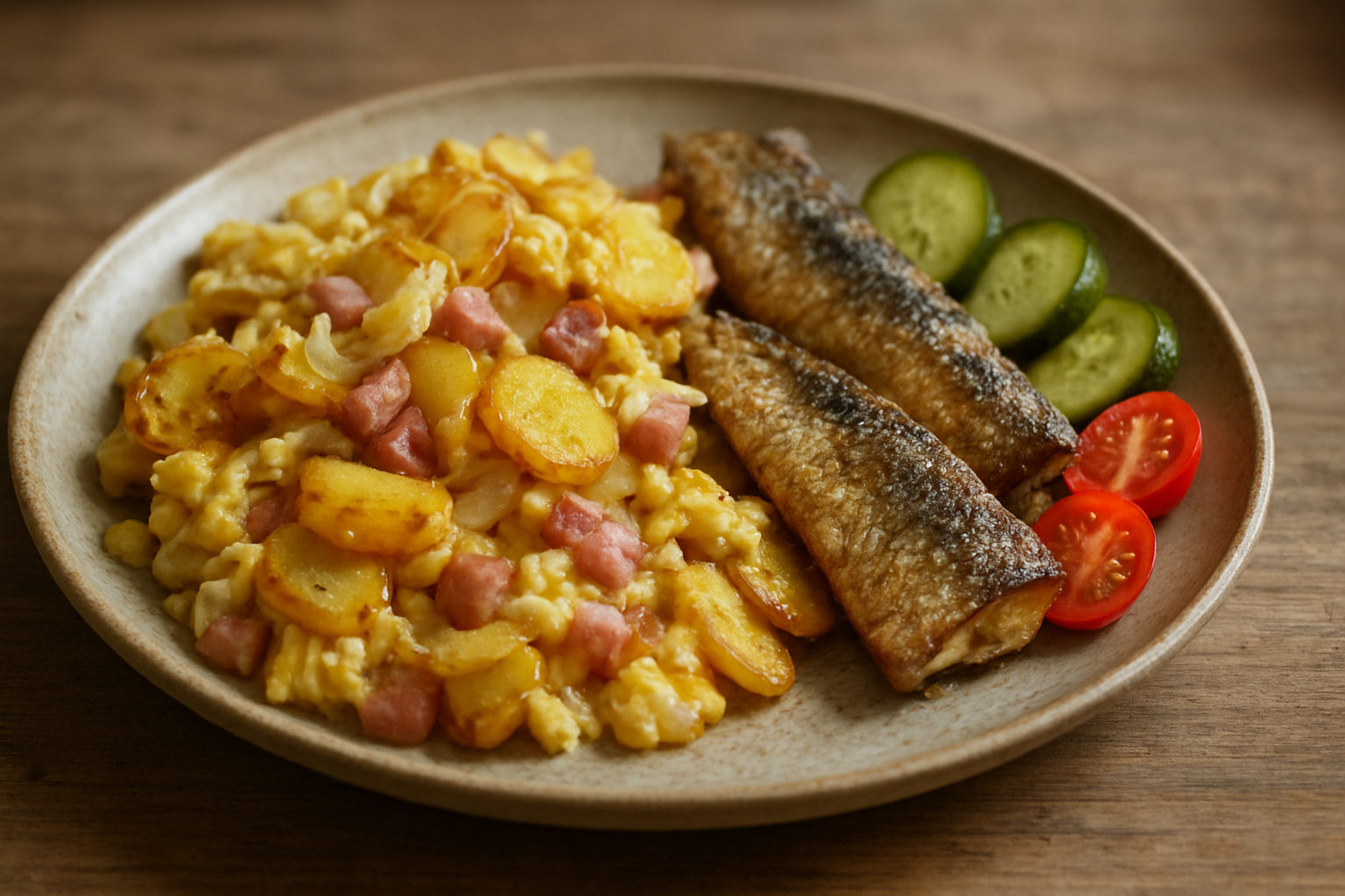 Hearty Farmer’s Skillet with Fried Herring – Classic German Comfort Food