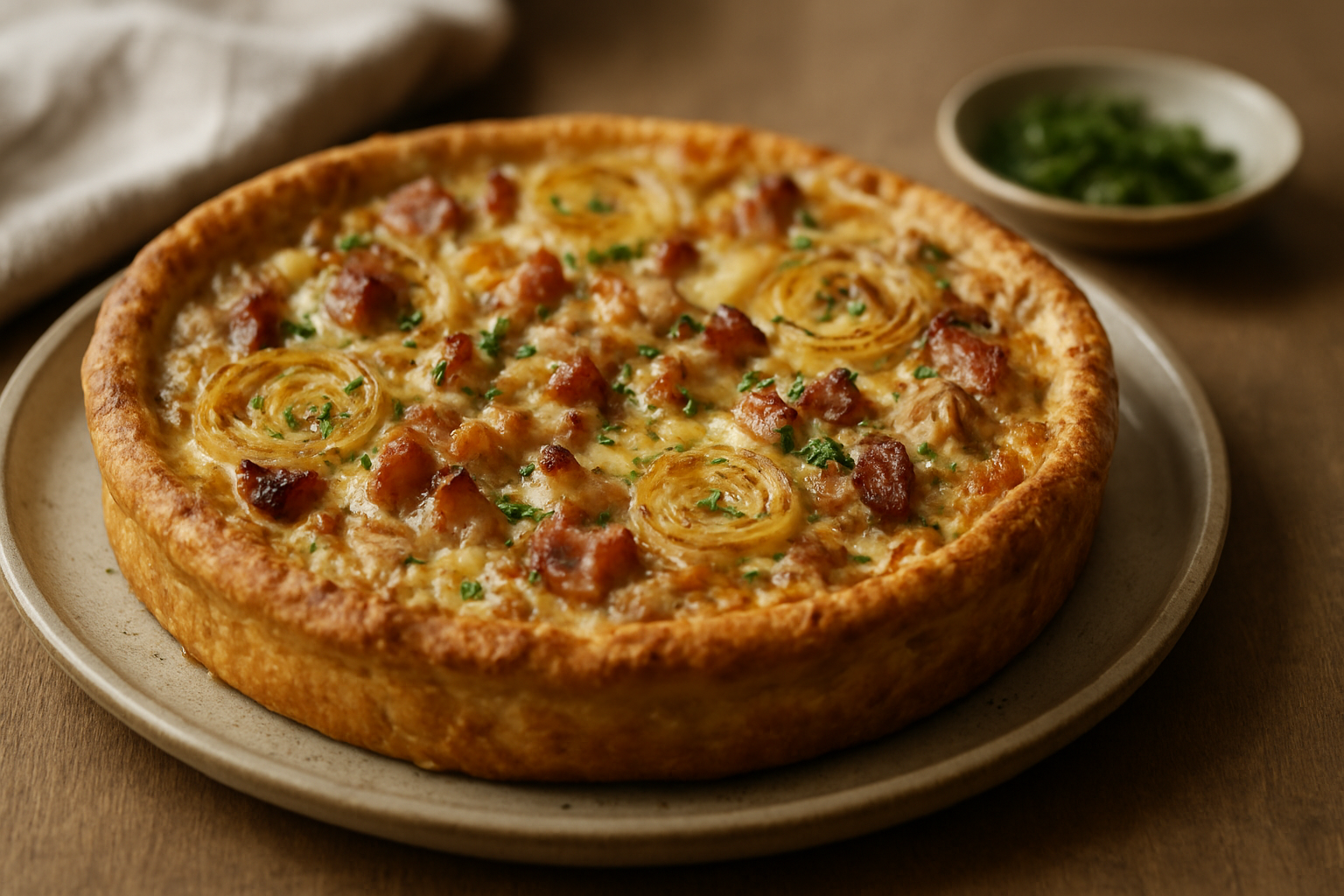 Herzhafter Zwiebel-Speck-Kuchen – Perfekt für den Alltag und Herbstgenuss