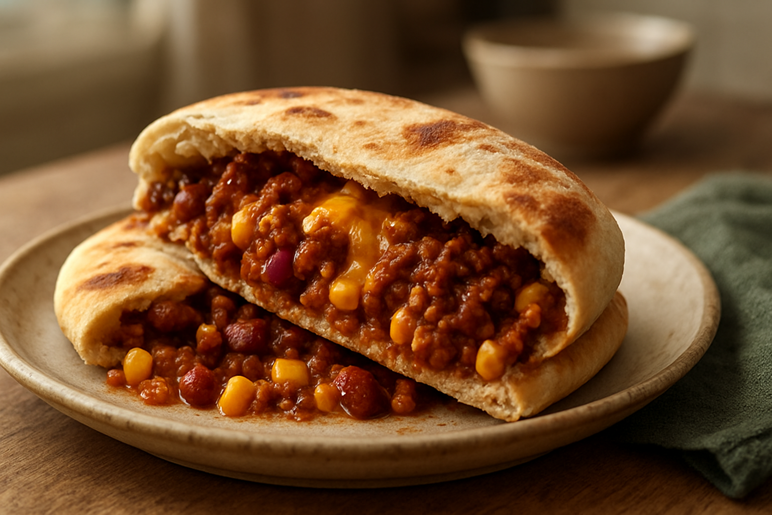 Hearty Chilli Con Carne Recipe with Crispy Flatbread for Quick Comfort