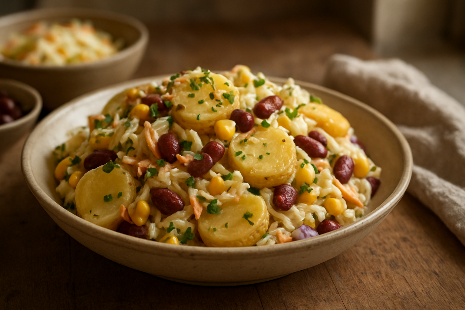 Kartoffelsalat mit Coleslaw – Frische Beilage für den Sommer