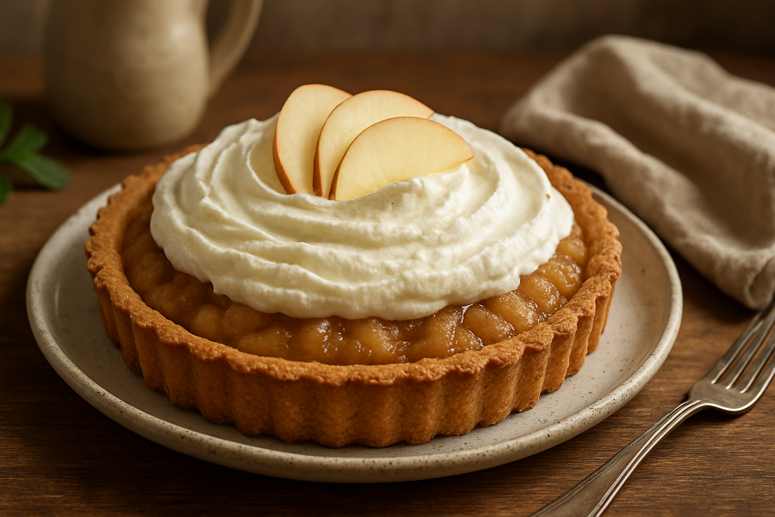 Klassische Apfeltorte mit Vanillesahne – Perfekt für Herbst & Weihnachten