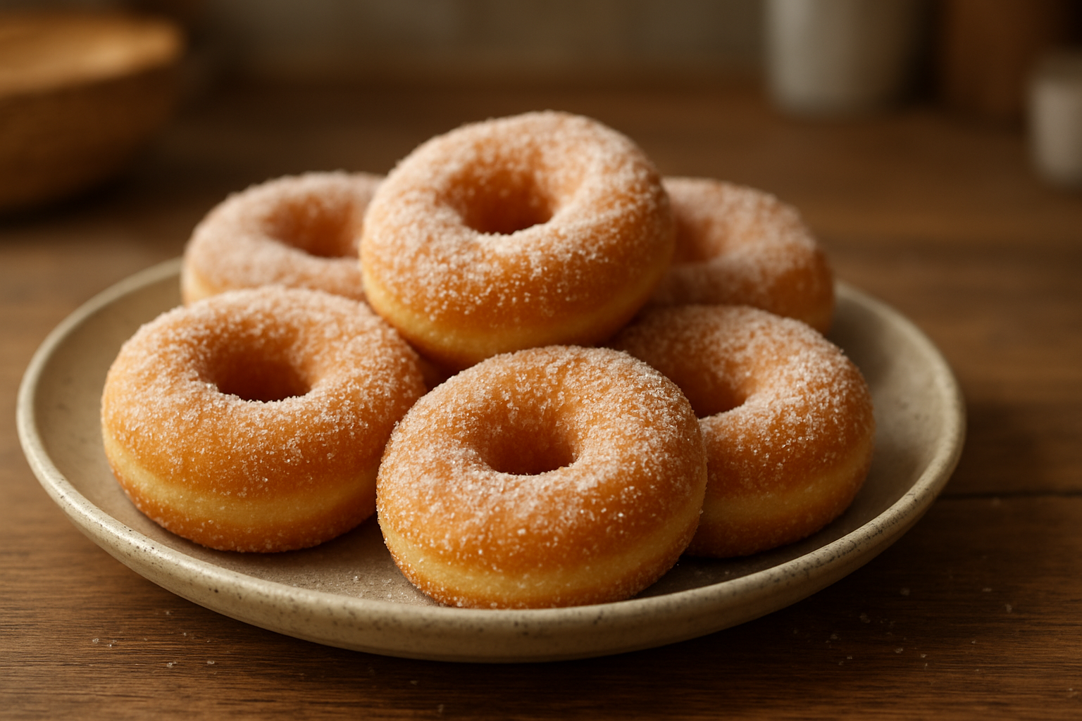 Klassische Donuts mit Zucker: luftiges Hefeteig-Rezept