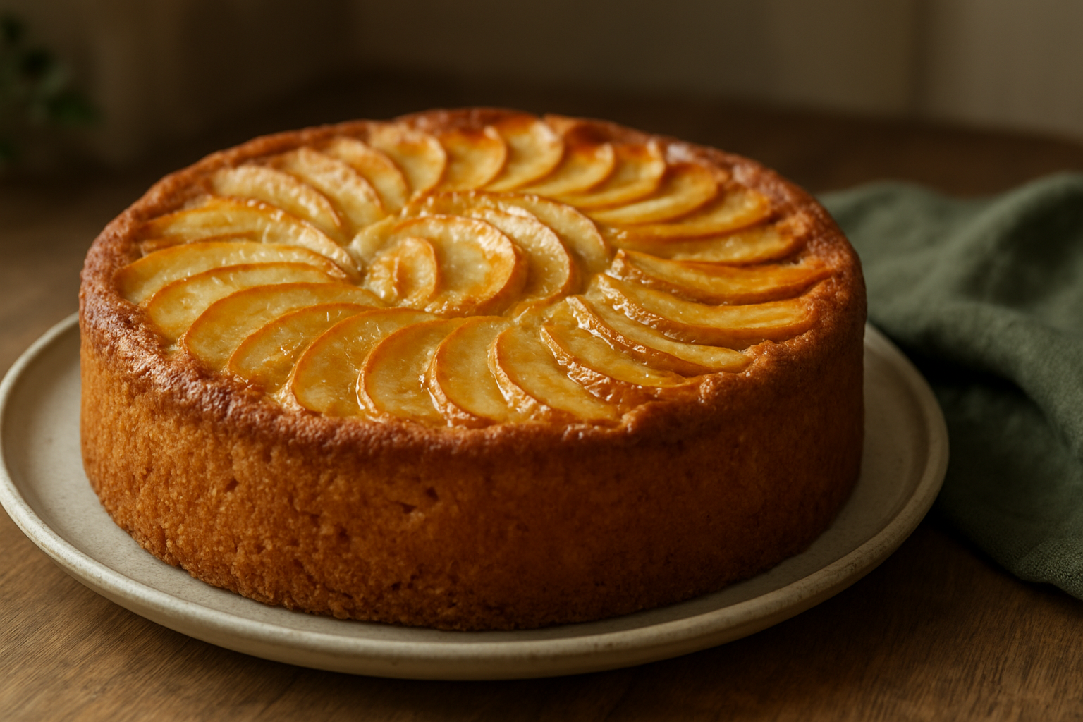 Klassischer Apfelkuchen mit Vanille und Zitrone – Perfekt für den Herbst