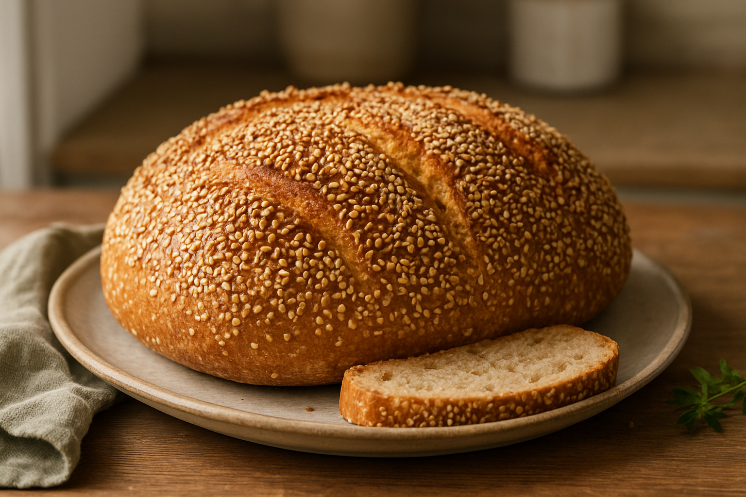 Knuspriges Sesambrot backen – Perfekt für den Alltag und vegane Küche