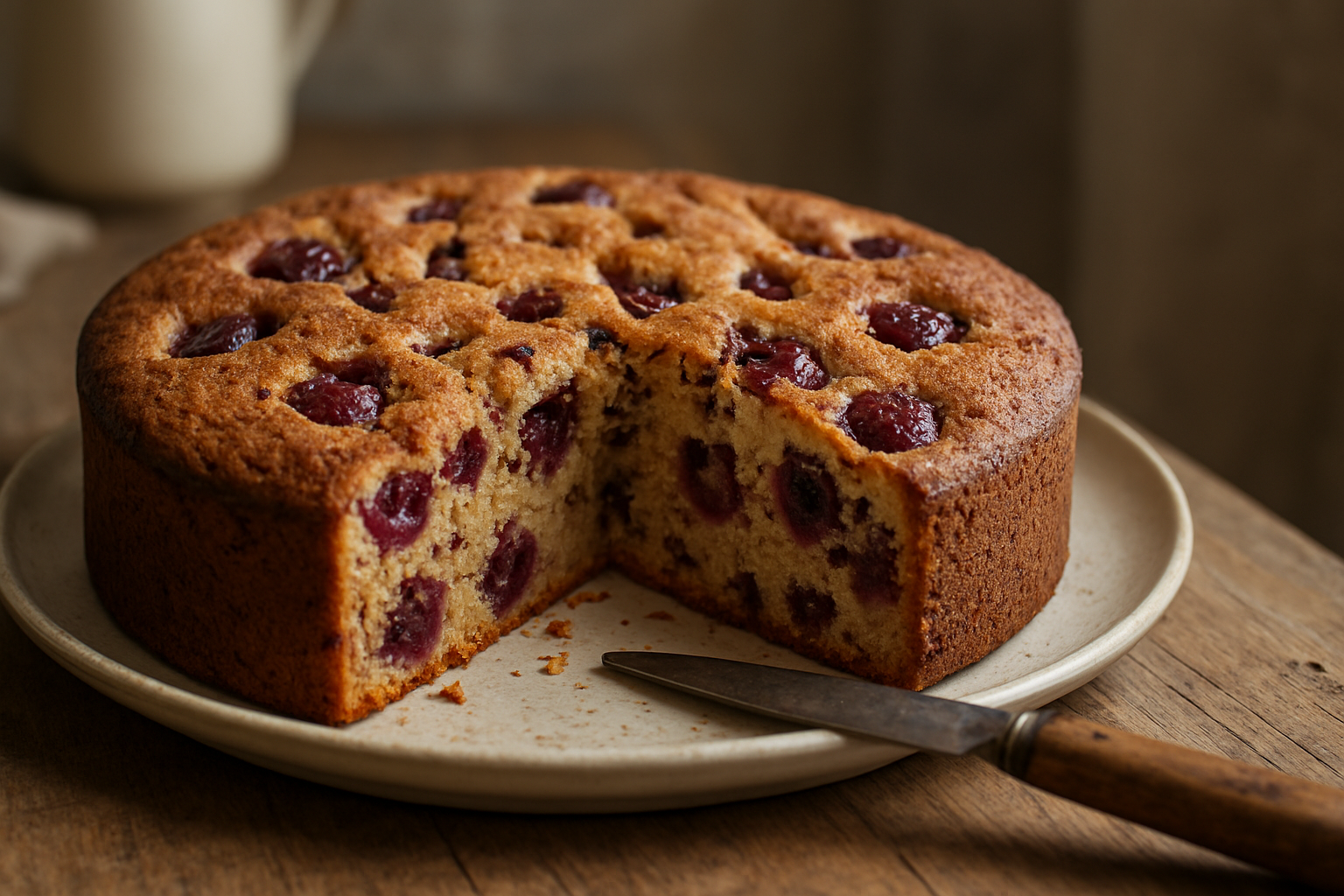 Saftiger Kirschkuchen aus der Kastenform