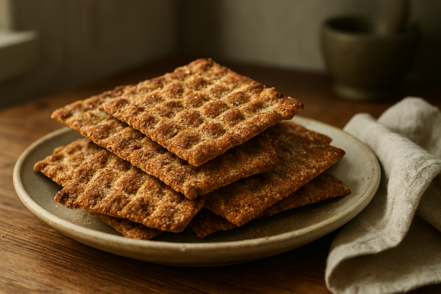 Knuspriges Knäckebrot mit Weizenkleie