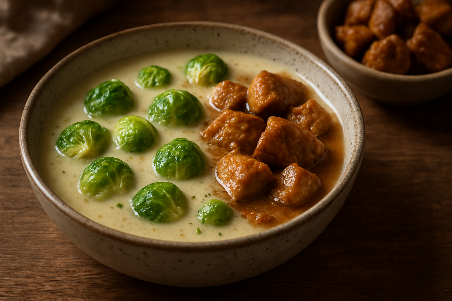 Rosenkohlcremesuppe mit Puten-Gulasch – Herzhaftes Wintergericht für den Alltag