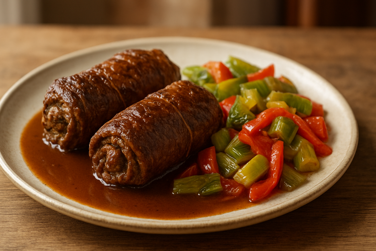 Beef Roulades German Recipe with Pepper & Leek – Perfect for Sunday Lunch