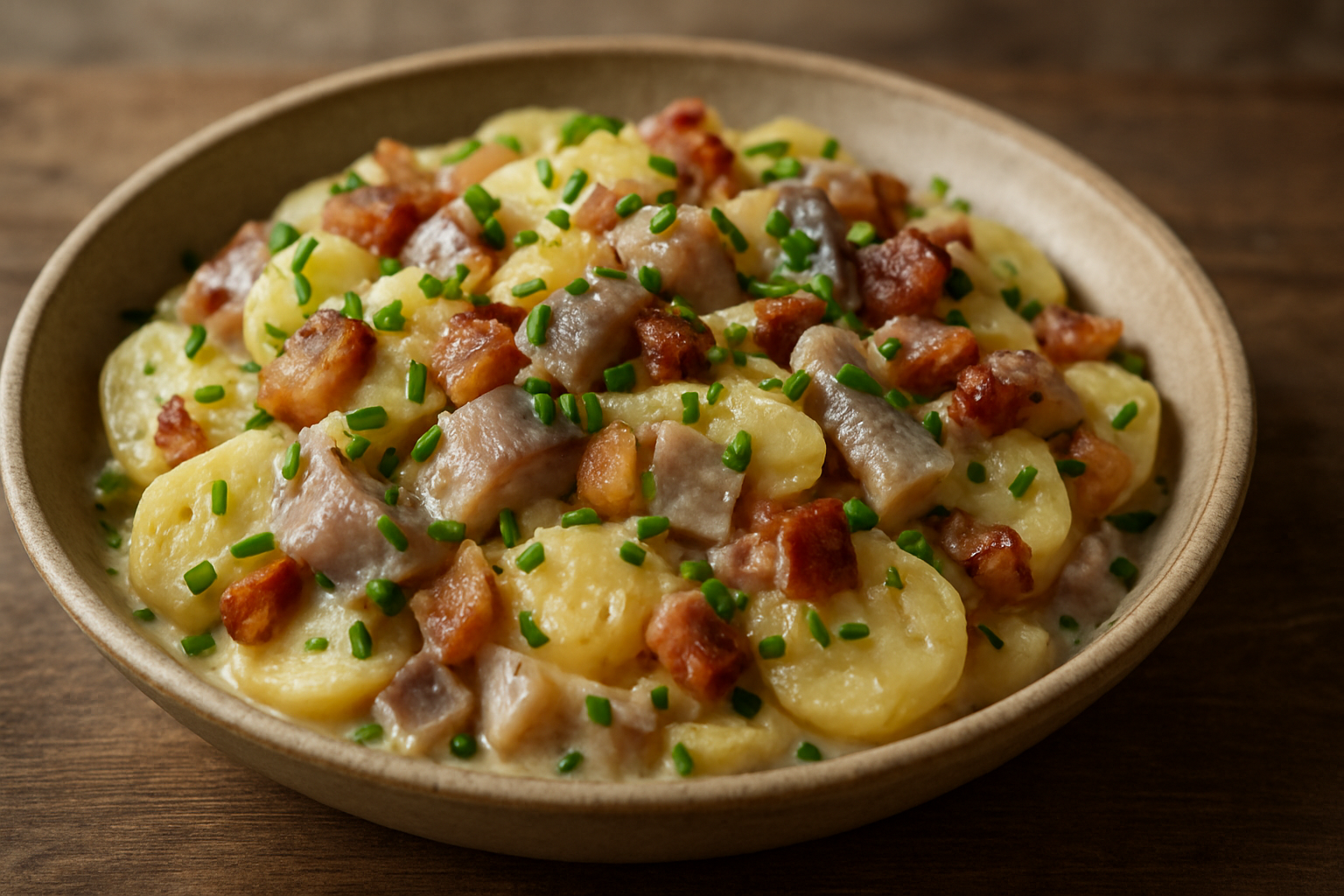 Rustikaler Kartoffelsalat mit Matjes – Klassiker der norddeutschen Küche