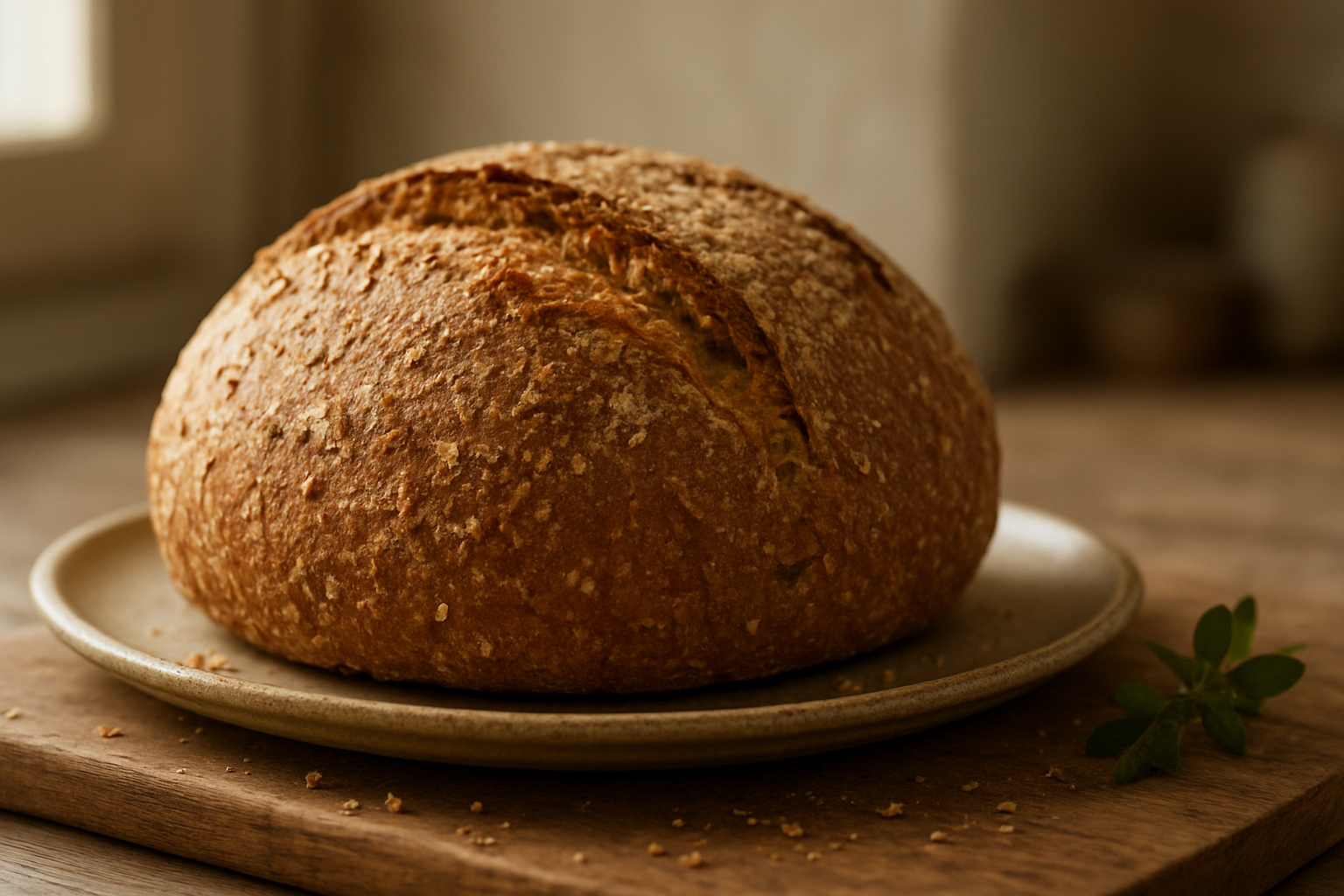 Rustic Wholemeal Loaf with Wheatgerm – Authentic German Everyday Bread