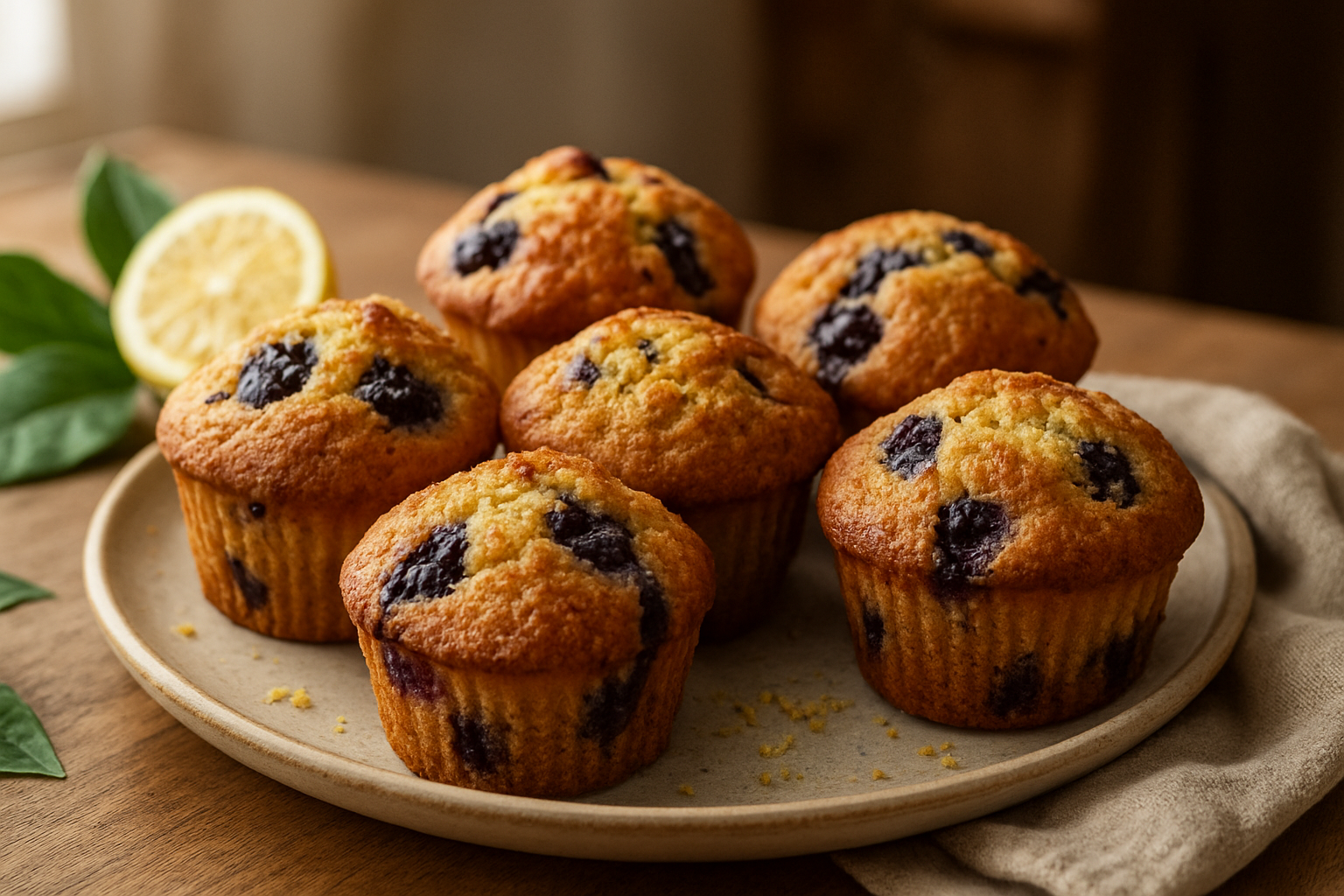 Saftige Blaubeer-Muffins mit Zitrone: einfaches Rezept
