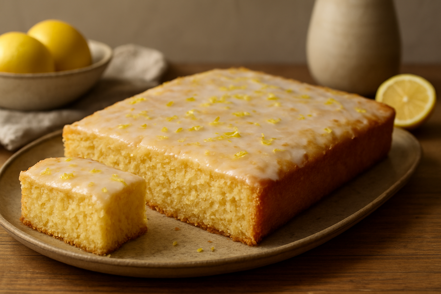 Saftiger Zitronenblechkuchen – Frischer Genuss für den Kaffeetisch